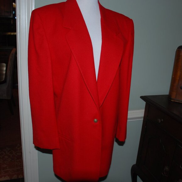 NWOT Classic Red Wool Talbots Blazer - Picture 5 of 9